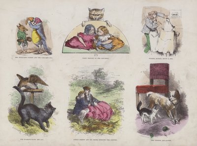 Seite aus dem attraktiven Bilderbuch (farbiger Stich) von English School