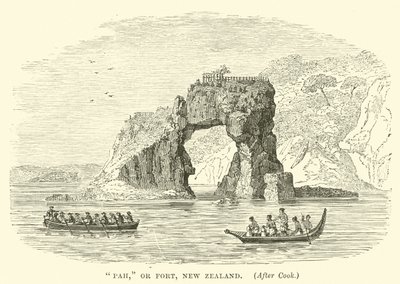 Pah oder Festung, Neuseeland, nach Cook von English School
