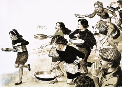 Pfannkuchenrennen von English School