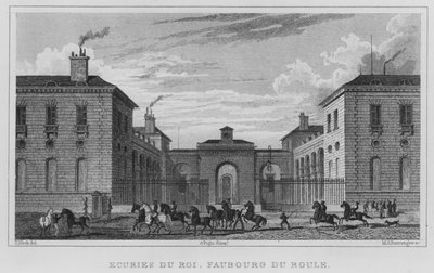 Paris, Ecuries Du Roi, Faubourg Du Roule (Gravur) von English School
