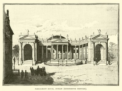 Parlamentshaus, Dublin, achtzehntes Jahrhundert von English School