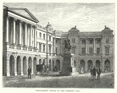 Parlamentshaus in der Gegenwart (Stich) von English School