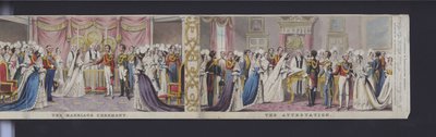 Teil des Panoramas der Hochzeit von Königin Victoria, ca. 1840 von English School