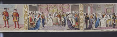 Teil des Panoramas der Hochzeit von Königin Victoria, ca. 1840 von English School