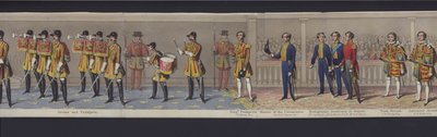 Teil des Panoramas der Hochzeit von Königin Victoria, ca. 1840 von English School