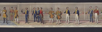 Teil des Panoramas der Hochzeit von Königin Victoria, ca. 1840 von English School