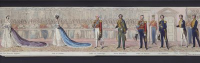 Teil des Panoramas der Hochzeit von Königin Victoria, ca. 1840 von English School
