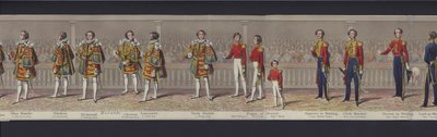 Teil des Panoramas der Hochzeit von Königin Victoria, ca. 1840 von English School