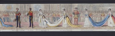 Teil des Panoramas der Hochzeit von Königin Victoria, ca. 1840 von English School