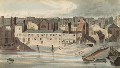 Ein Teil der Ruinen des Savoy im Jahr 1816 von English School