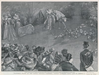 Pastorale Stücke in den Royal Botanic Gardens, Verlorene Liebesmüh von English School