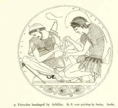 Patroklos wird von Achill verbunden von English School