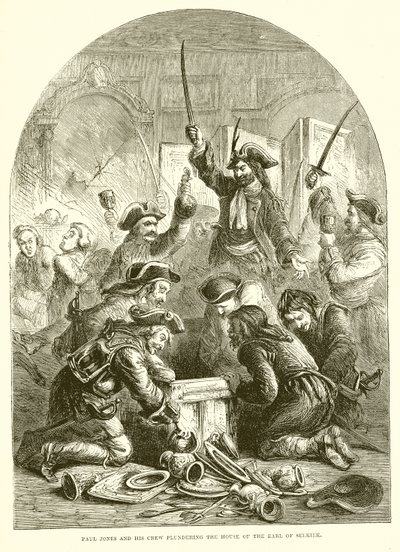 Paul Jones und seine Crew plündern das Haus des Earl of Selkirk von English School
