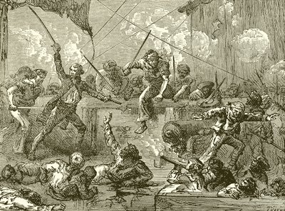 Paul Jones entert die Serapis von English School