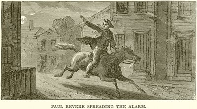 Paul Revere verbreitet den Alarm von English School