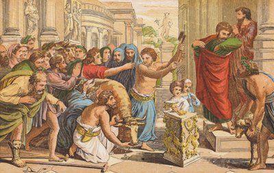 Paulus und Barnabas in Lystra von English School