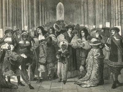 Pauls Walk zur Zeit von König Karl II. von English School