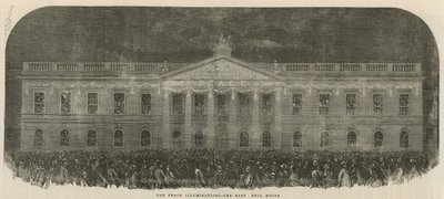Friedensilluminationen am East India House von English School