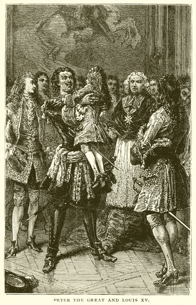 Peter der Große und Ludwig XV. von English School