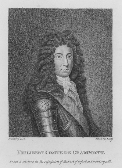 Philibert Comte de Grammont (Gravur) von English School