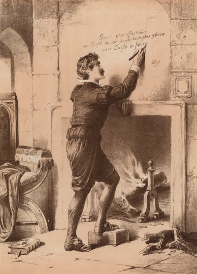 Philip Earl of Arundel, im Tower zum Tode verurteilt (Lithografie) von English School