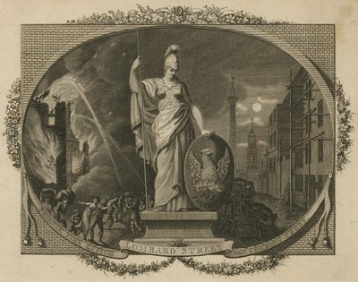 Phoenix Company; Fire Office, Lombard Street und Charing Cross, London von English School