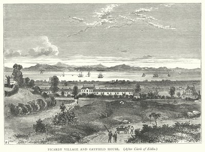 Picardy Village und Gayfield House (Stich) von English School