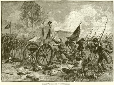 Picketts Angriff bei Gettysburg von English School