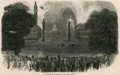 Bildmodell von Venedig in den Vauxhall Gardens, London von English School