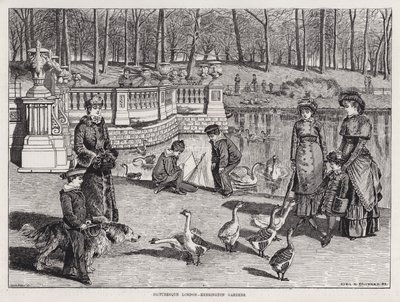 Malerisches London, Kensington Gardens (Gravur) von English School