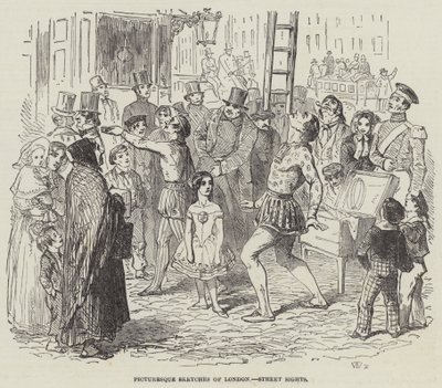 Malerische Skizzen von London, Straßenszenen (Stich) von English School