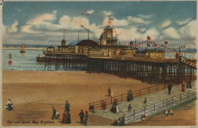 Pier und Sand, New Brighton, Merseyside von English School