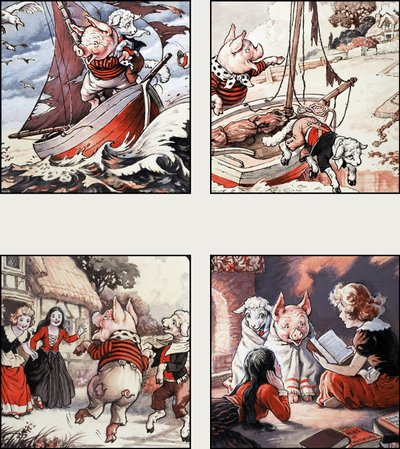Schwein und Lamm segeln von English School
