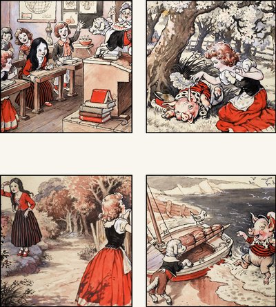 Schwein und Lamm segeln von English School