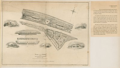 Plan für die Zoologischen Gärten, Regents Park, 1827 von English School
