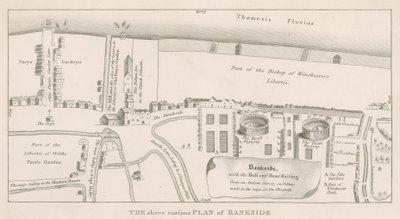 Plan von Bankside, Southwark von English School