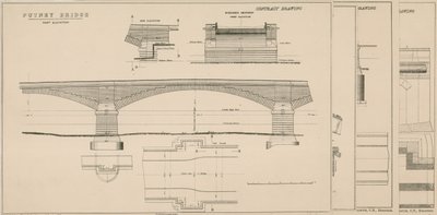 Plan der Putney-Brücke von English School