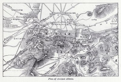 Plan des antiken Athen von English School
