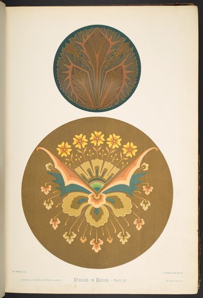 Tafel iv, aus Studien im Design. [60 farbige Tafeln.] von English School