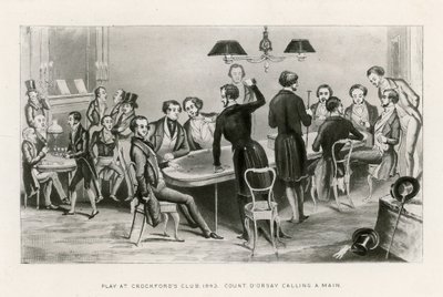 Spiel im Crockfords Club, 1843. Graf D