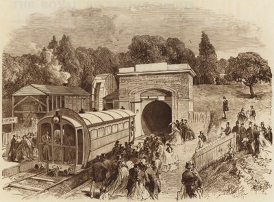 Pneumatische Eisenbahn für Passagiere von English School