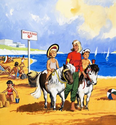 Ponyreiten am Strand von English School