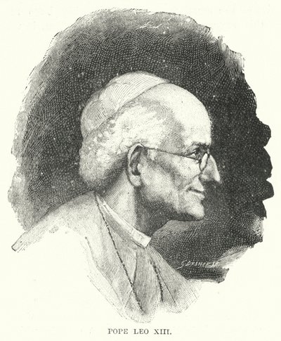 Papst Leo XIII. (Lithografie) von English School