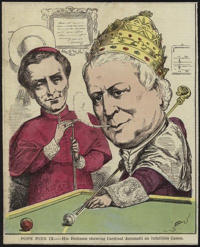 Papst Pius IX. - Seine Heiligkeit zeigt Kardinal Antonelli ein unfehlbares Kanon von English School