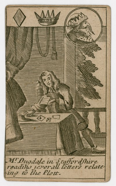 Popish Plot Spielkarte von English School