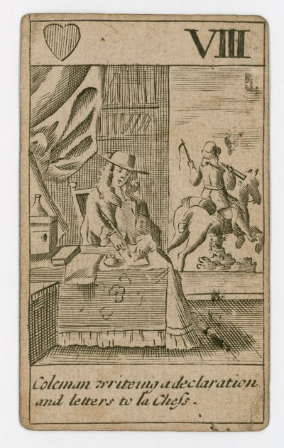 Popish Plot Spielkarte von English School