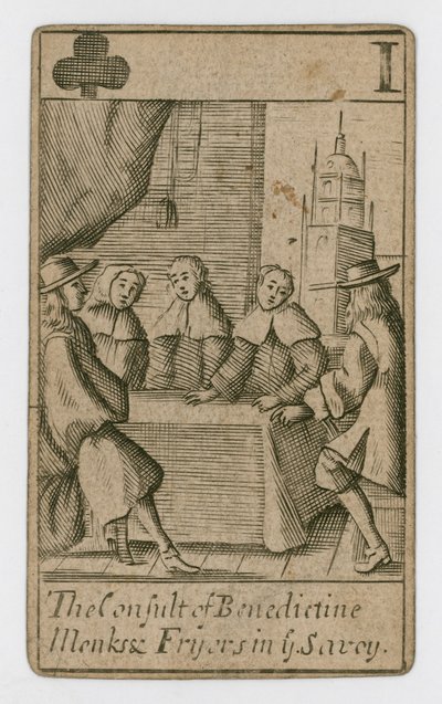 Popish Plot Spielkarte von English School