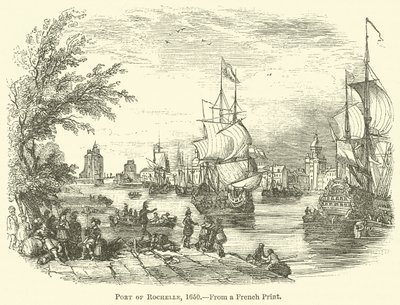 Hafen von Rochelle, 1650 von English School