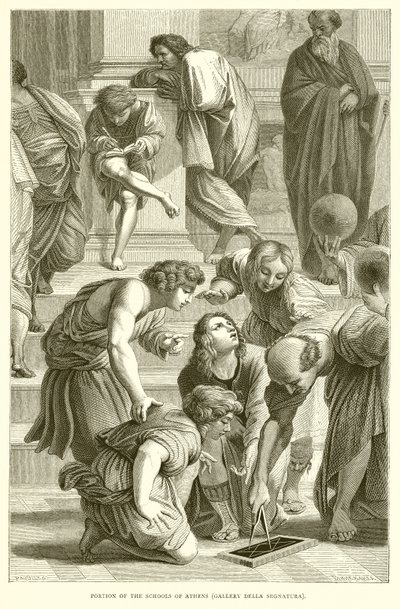 Teil der Schule von Athen (Galerie Della Segnatura) von English School