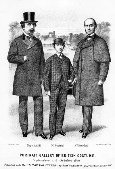 Porträtgalerie der britischen Kostüme, veröffentlicht mit dem Tailor and Cutter von John Williamson, 1870 von English School